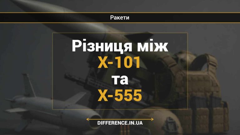 Різниця між Х-101 та Х-555