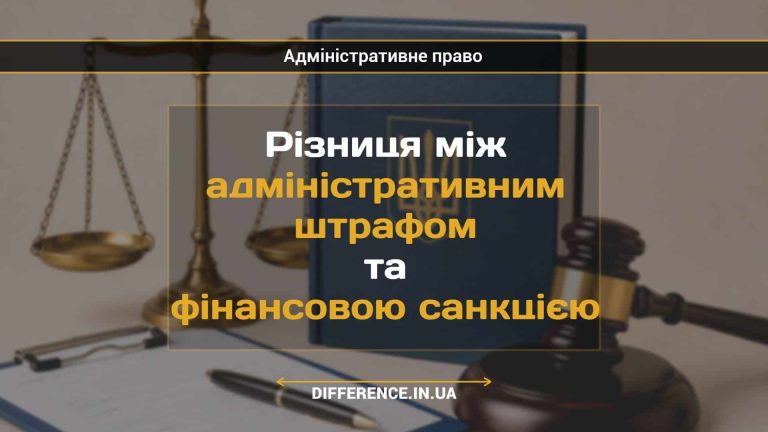 Різниця між адміністративним штрафом та фінансовою санкцією