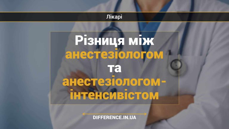 Різниця між анестезіологом та анестезіологом- інтенсивістом