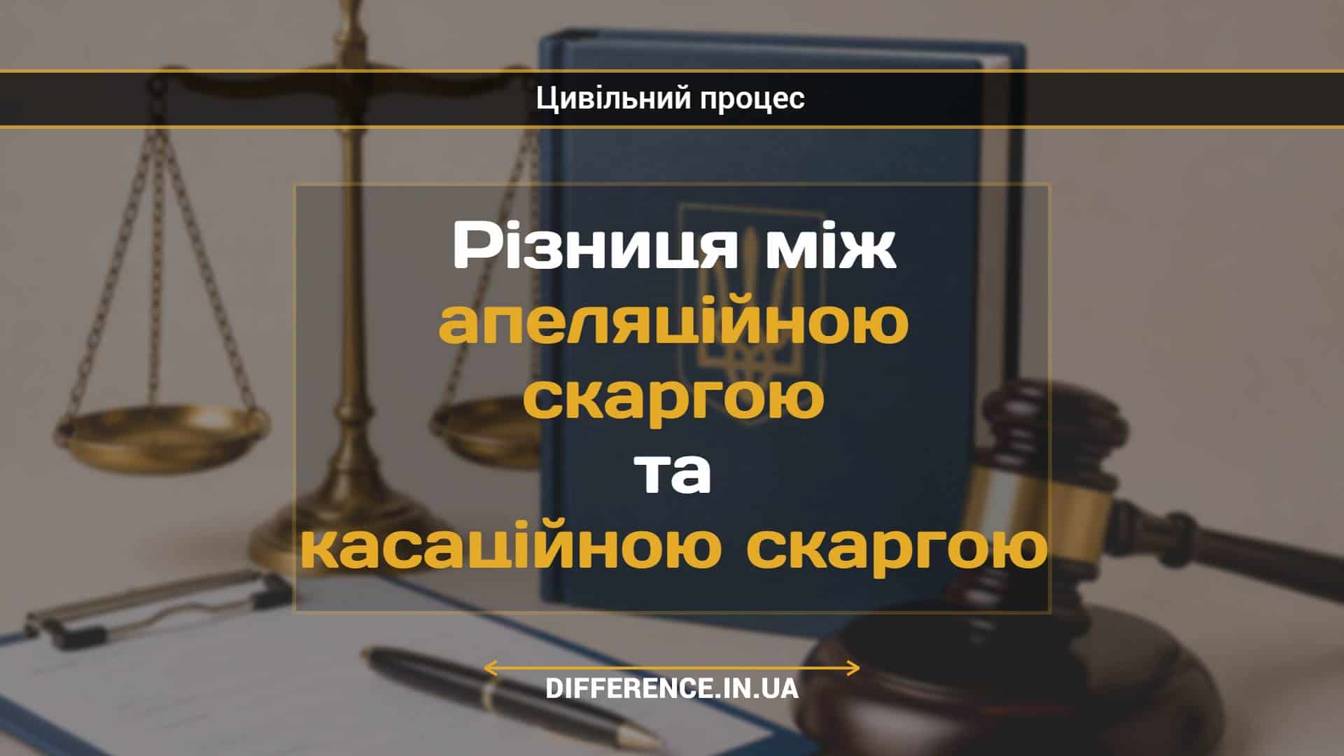 Різниця між апеляційною скаргою та касаційною скаргою