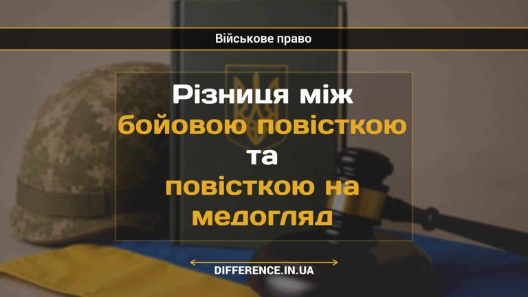 Різниця між бойовою повісткою та повісткою на медогляд