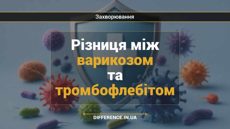 Різниця між варикозом та тромбофлебітом