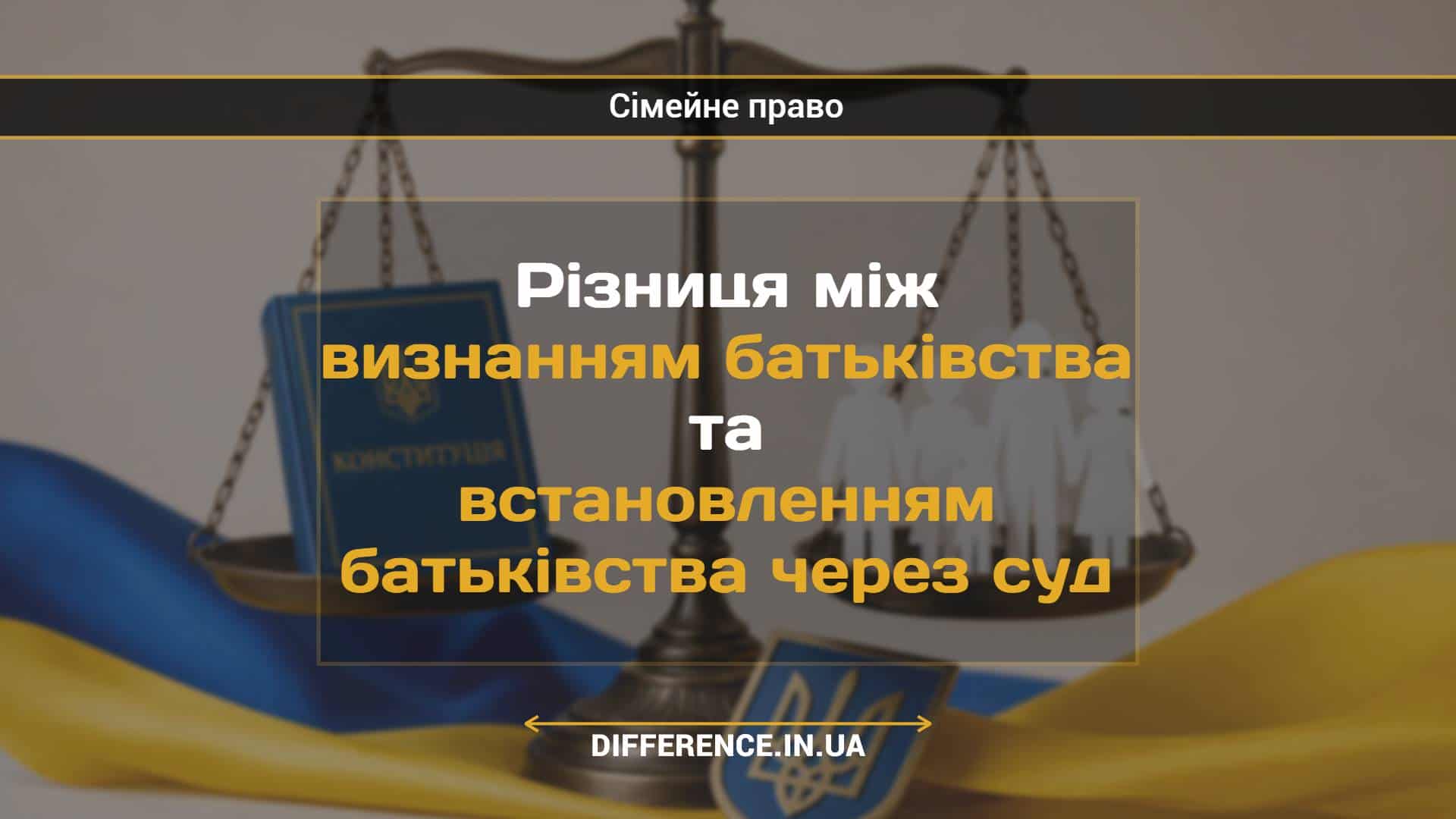 Різниця між визнанням батьківства та встановленням батьківства через суд