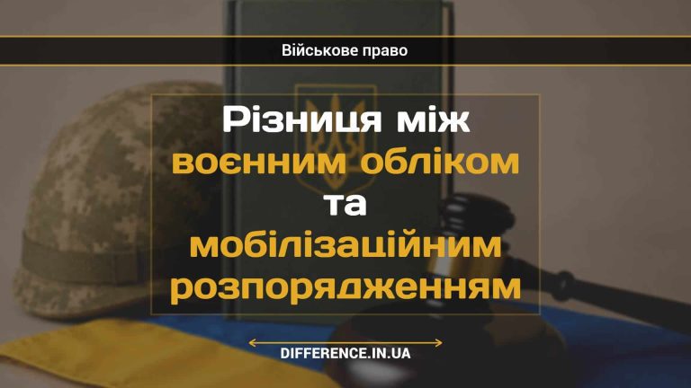 Різниця між воєнним обліком та мобілізаційним розпорядженням