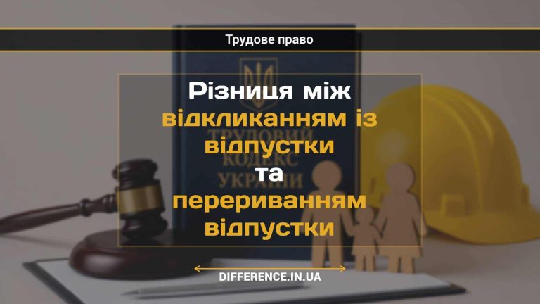 Різниця між відкликанням із відпустки та перериванням відпустки