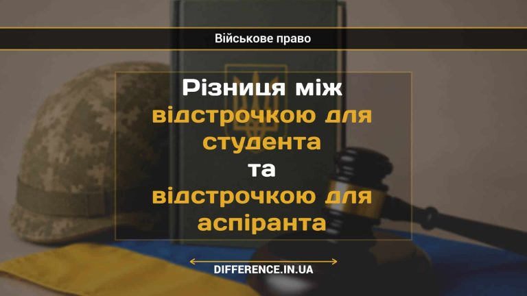 Різниця між відстрочкою для студента та відстрочкою для аспіранта