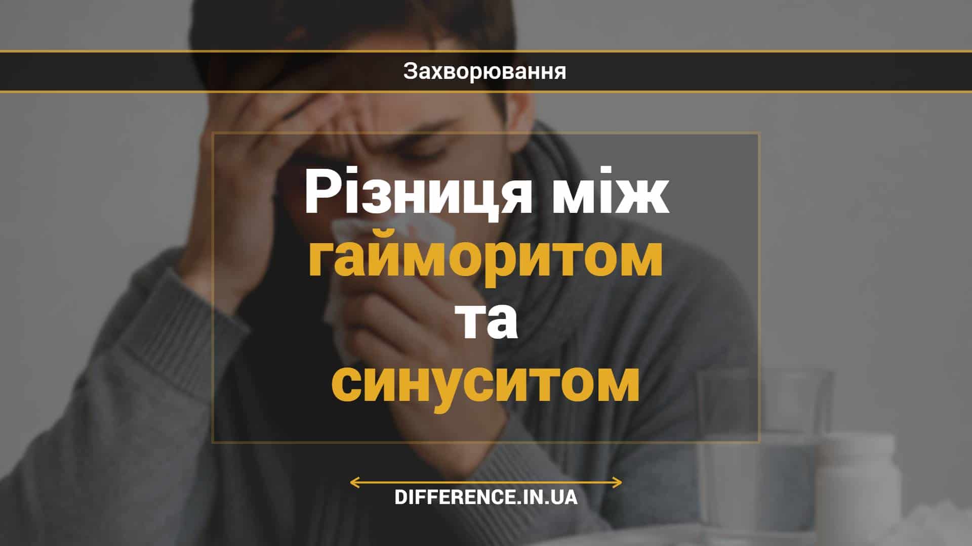 Різниця між гайморитом та синуситом