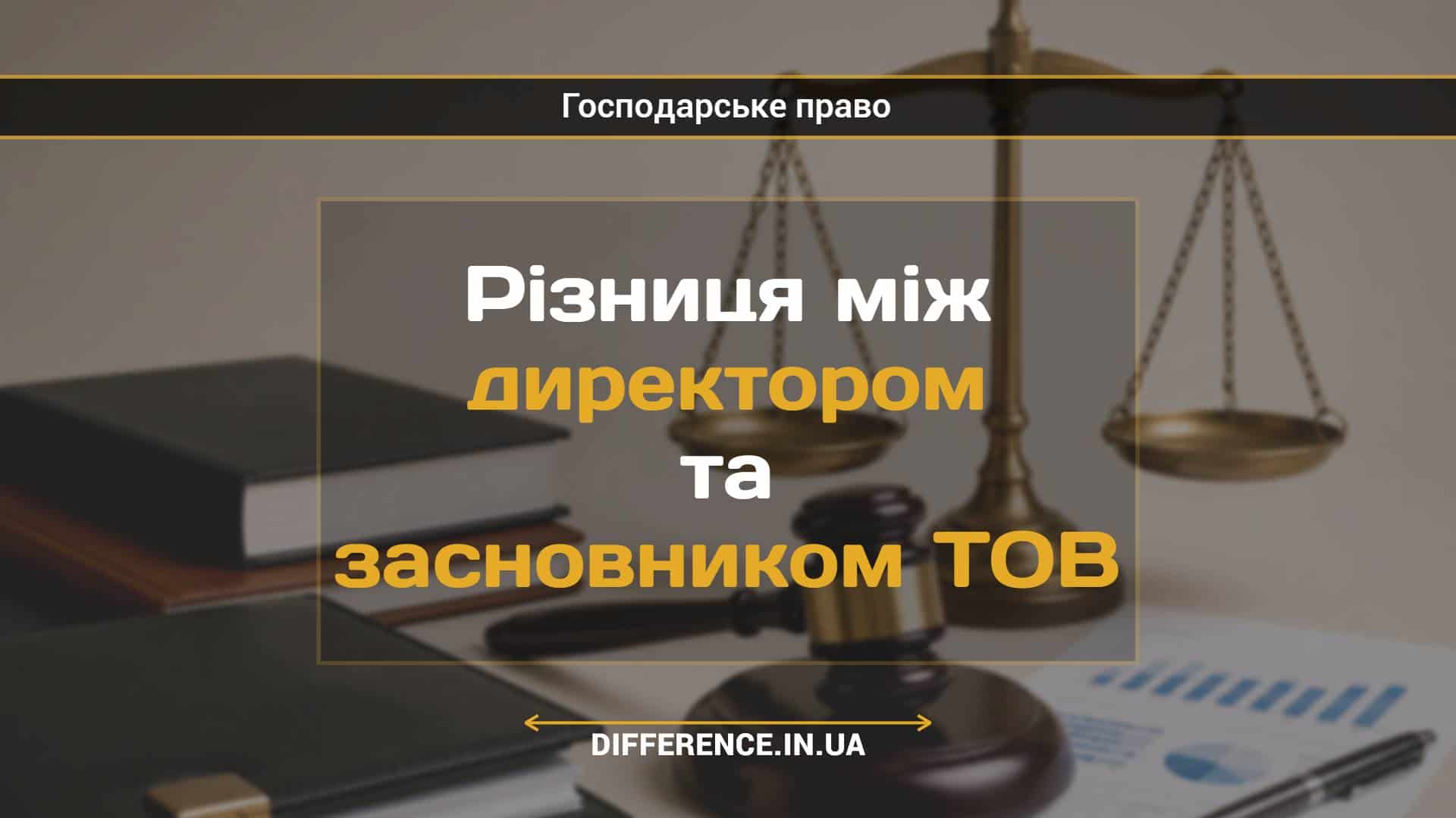 Різниця між директором та засновником ТОВ