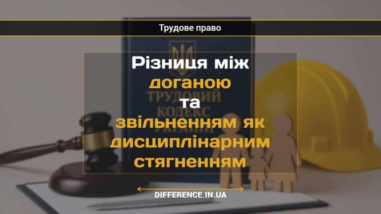 Різниця між доганою та звільненням як дисциплінарним стягненням
