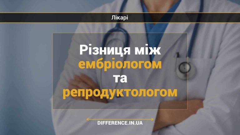 Різниця між ембріологом та репродуктологом