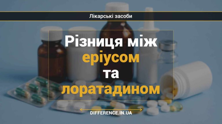 Різниця між еріусом та лоратадином