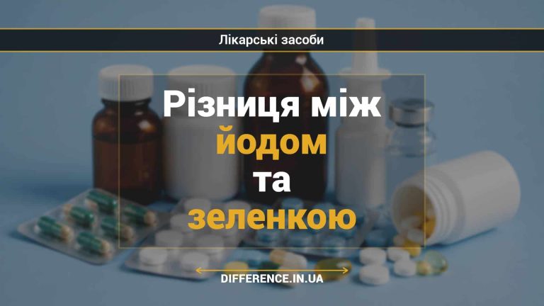 Різниця між йодом та зеленкою