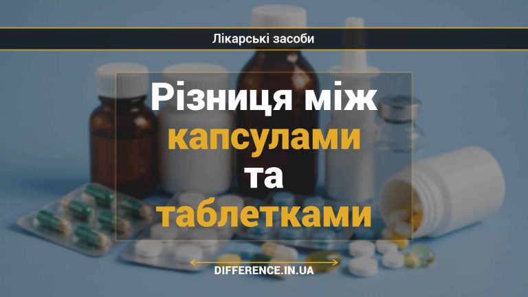 Різниця між капсулами та таблетками