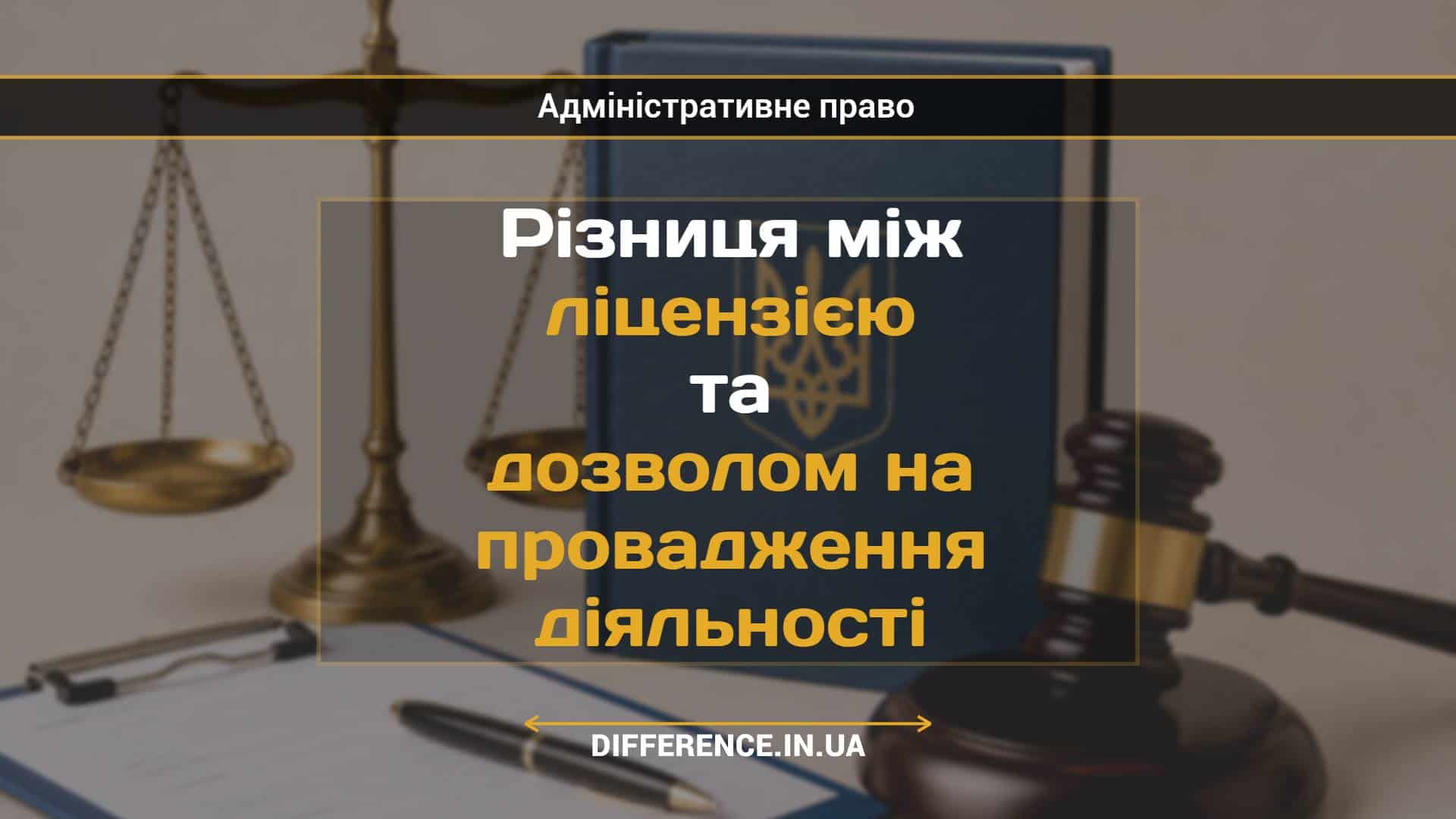 Різниця між ліцензією та дозволом на провадження діяльності