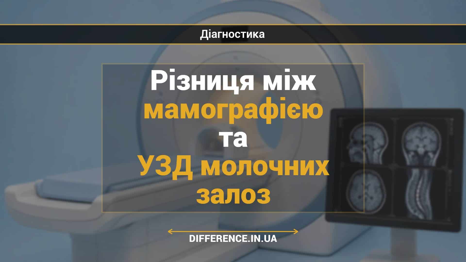 Різниця між мамографією та УЗД молочних залоз
