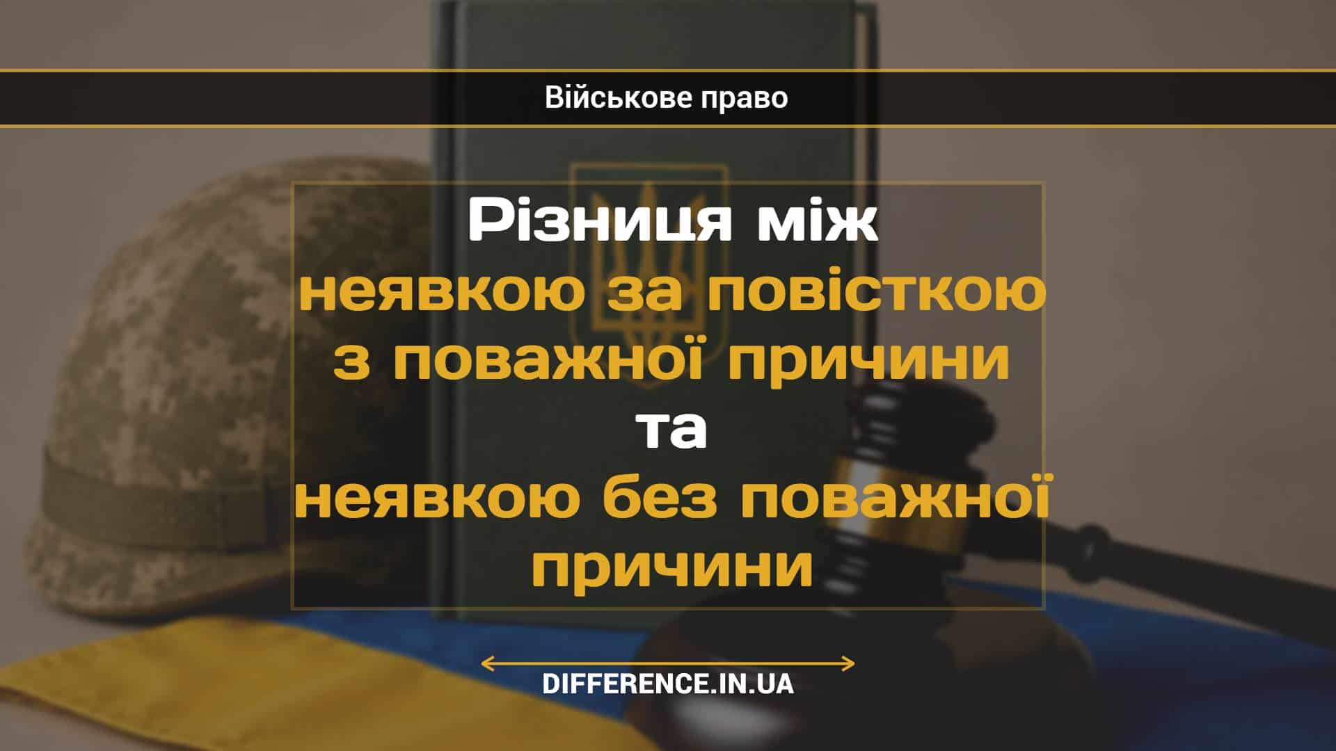 Різниця між неявкою за повісткою з поважної причини та неявкою без поважної причини