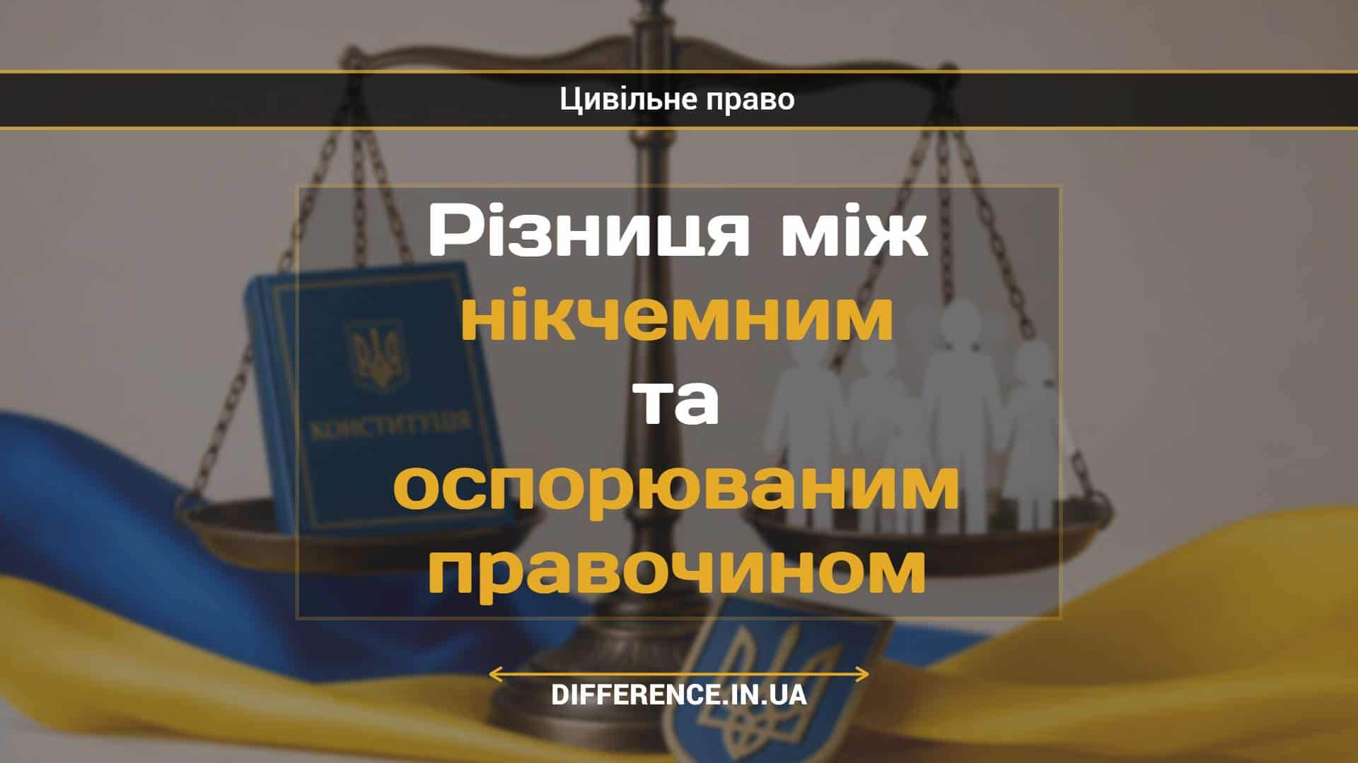 Різниця між нікчемним та оспорюваним правочином (1)