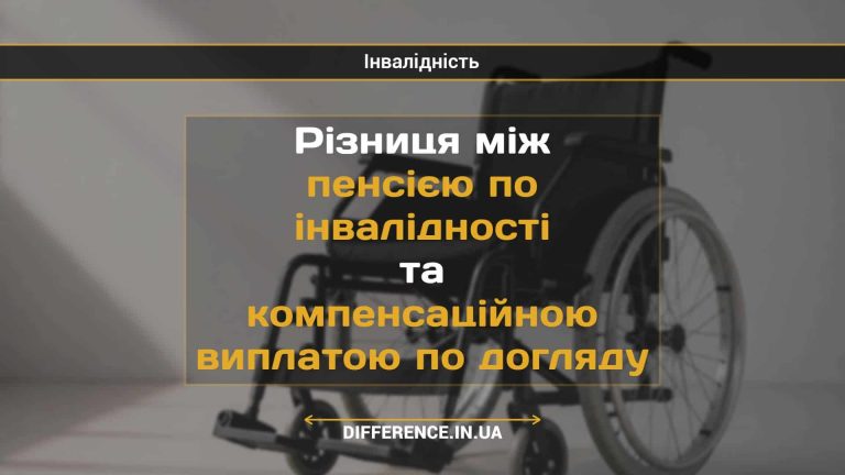 Різниця між пенсією по інвалідності та компенсаційною виплатою по догляду