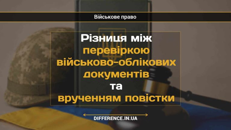 Різниця між перевіркою військово-облікових документів та врученням повістки