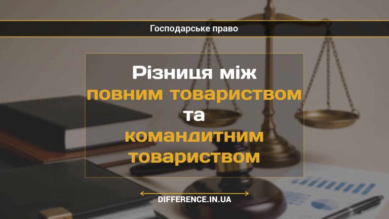 Різниця між повним товариством та командитним товариством
