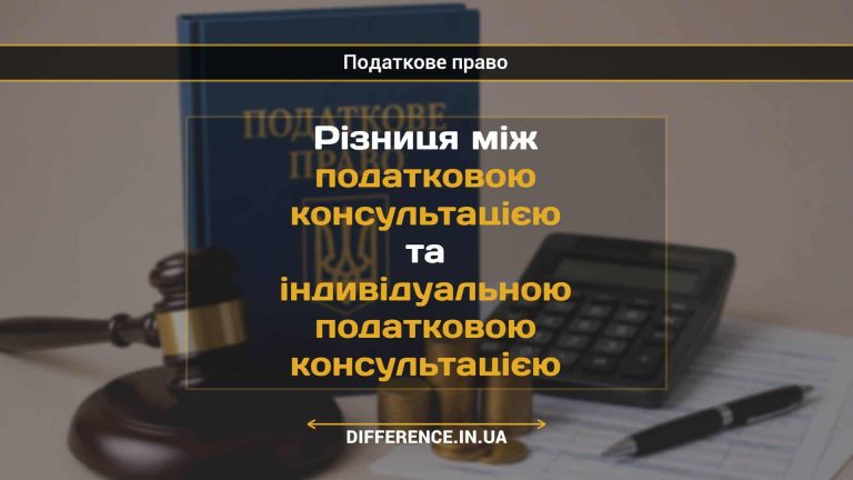 Різниця між податковою консультацією та індивідуальною податковою консультацією