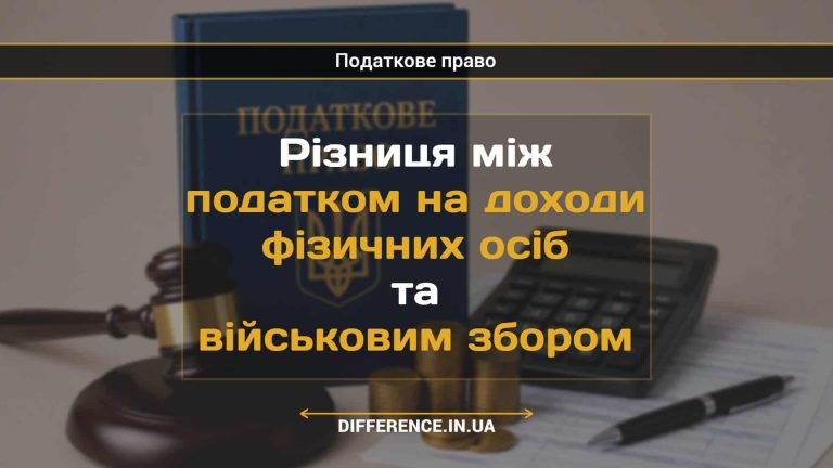 Різниця між податком на доходи фізичних осіб та військовим збором