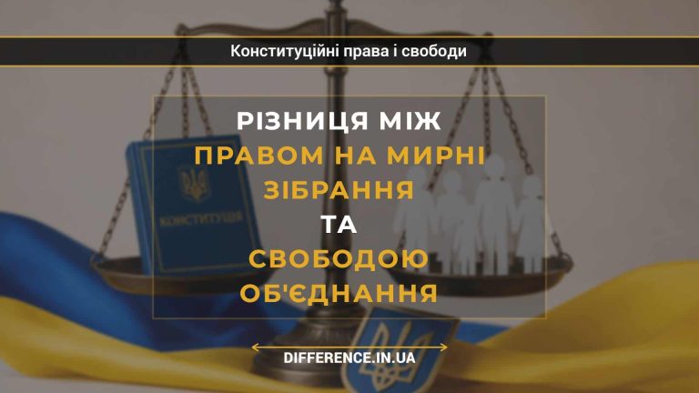 Різниця між правом на мирні зібрання та свободою об'єднання