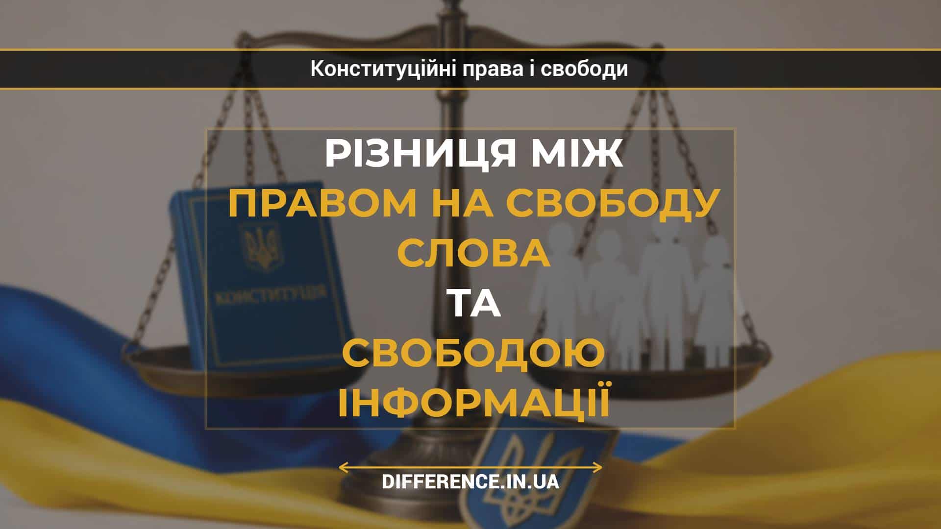 Різниця між правом на свободу слова та свободою інформації