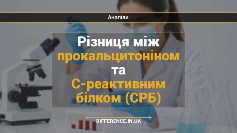 Різниця між прокальцитоніном та С-реактивним білком (СРБ)