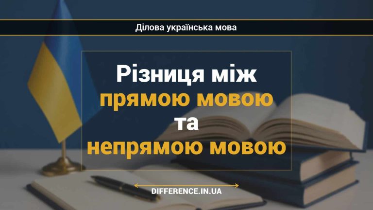 Різниця між прямою мовою та непрямою мовою