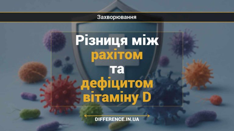 Різниця між рахітом та дефіцитом вітаміну D