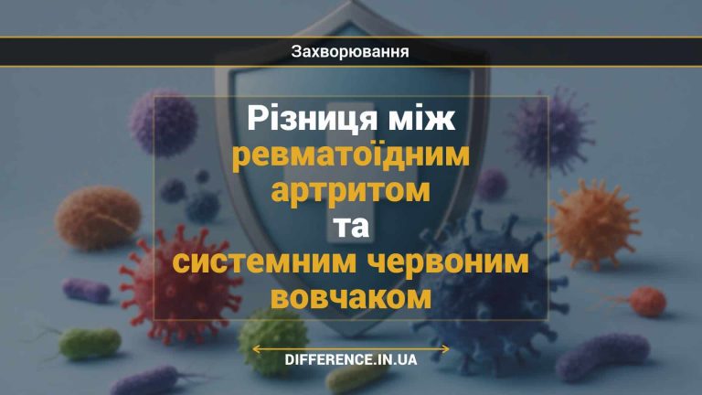 Різниця між ревматоїдним артритом та системним червоним вовчаком