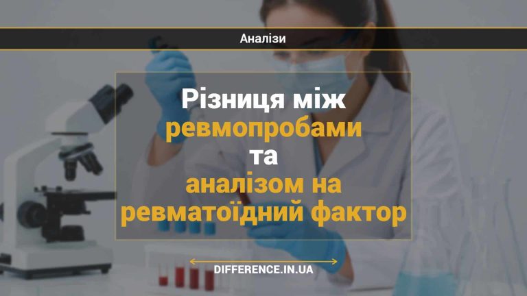 Різниця між ревмопробами та аналізом на ревматоїдний фактор