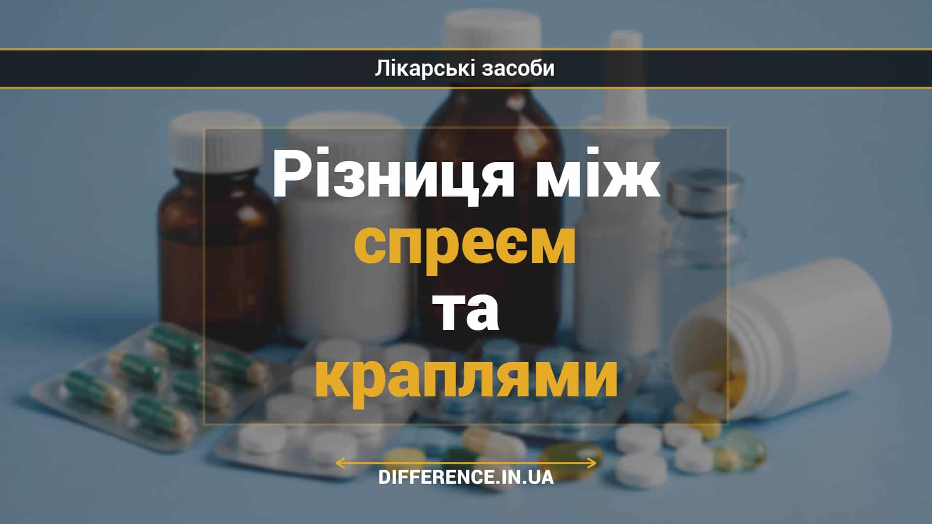 Різниця між спреєм та краплями