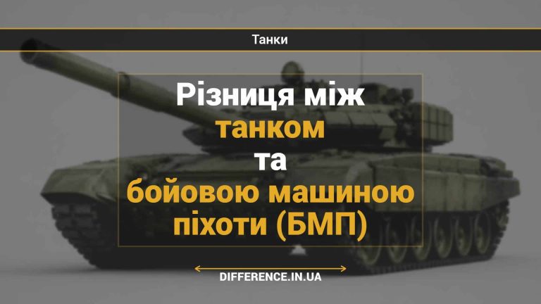 Різниця між танком та бойовою машиною піхоти (БМП)