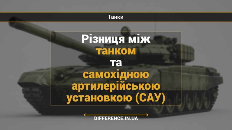 Різниця між танком та самохідною артилерійською установкою (САУ)