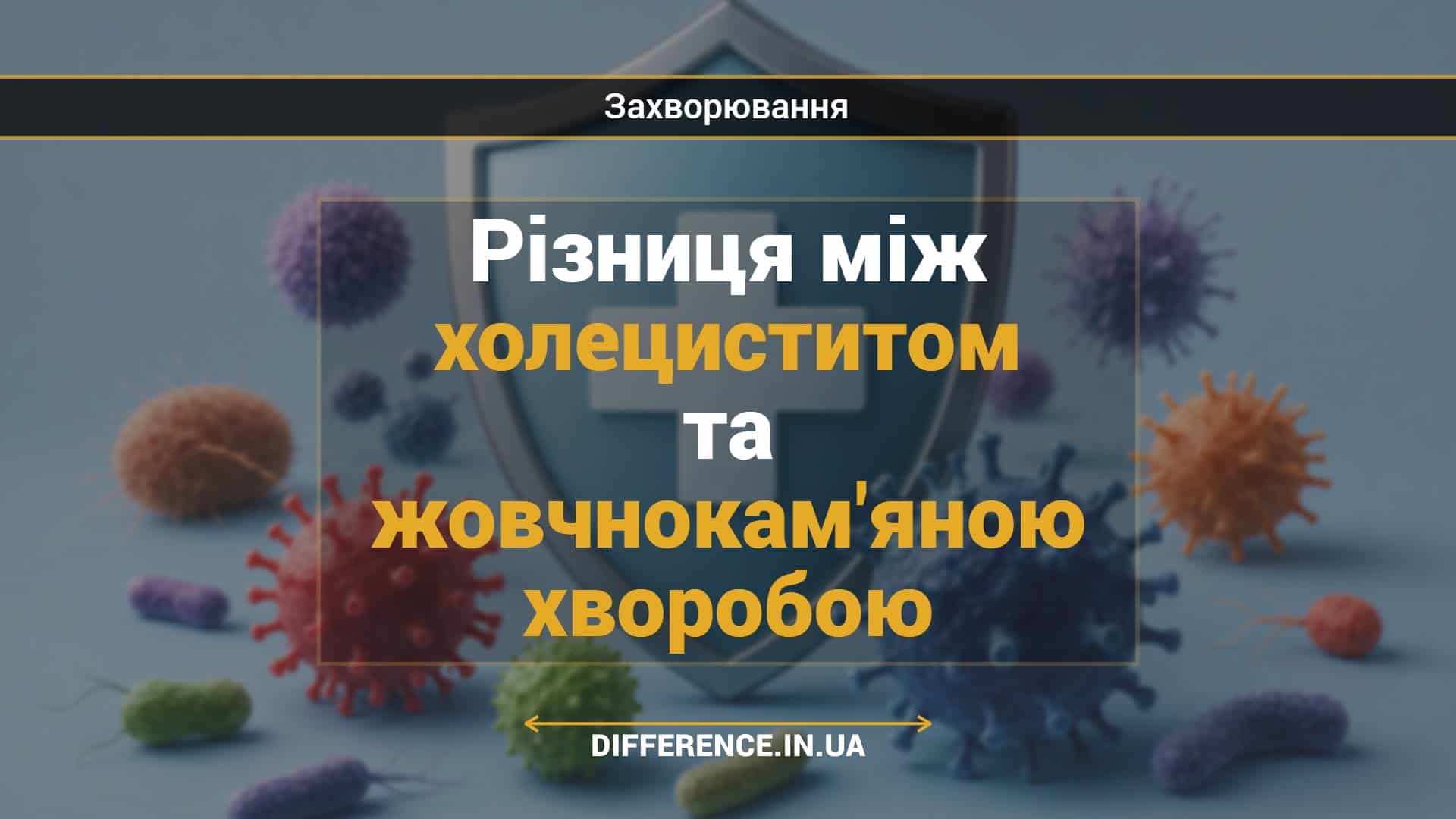Різниця між холециститом та жовчнокам'яною хворобою