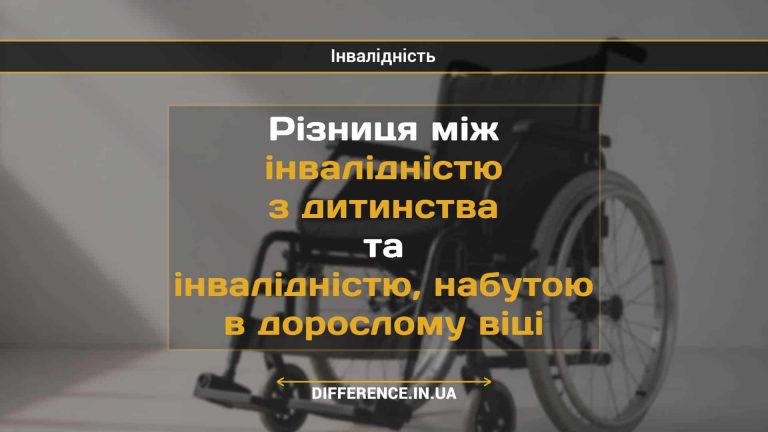 Різниця між інвалідністю з дитинства та інвалідністю, набутою в дорослому віці