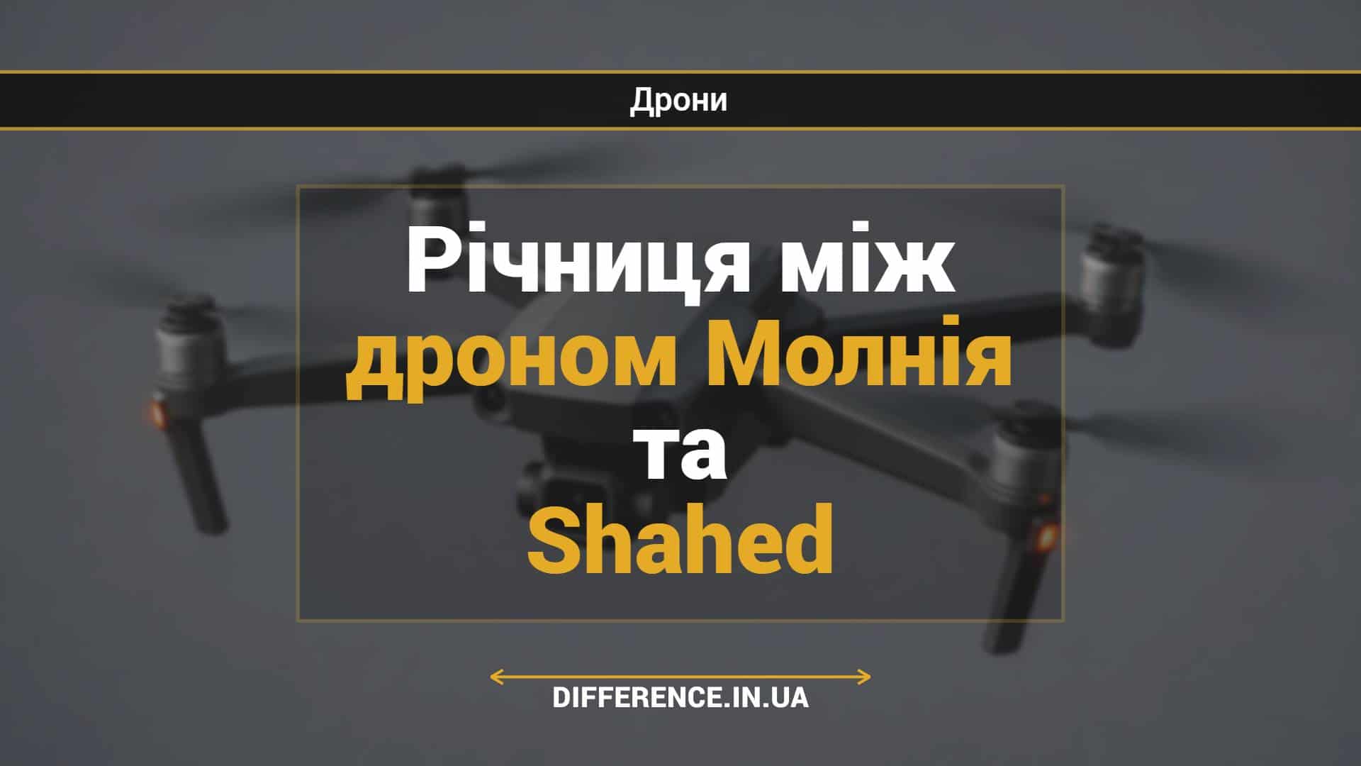 Річниця між дроном Молнія та Shahed