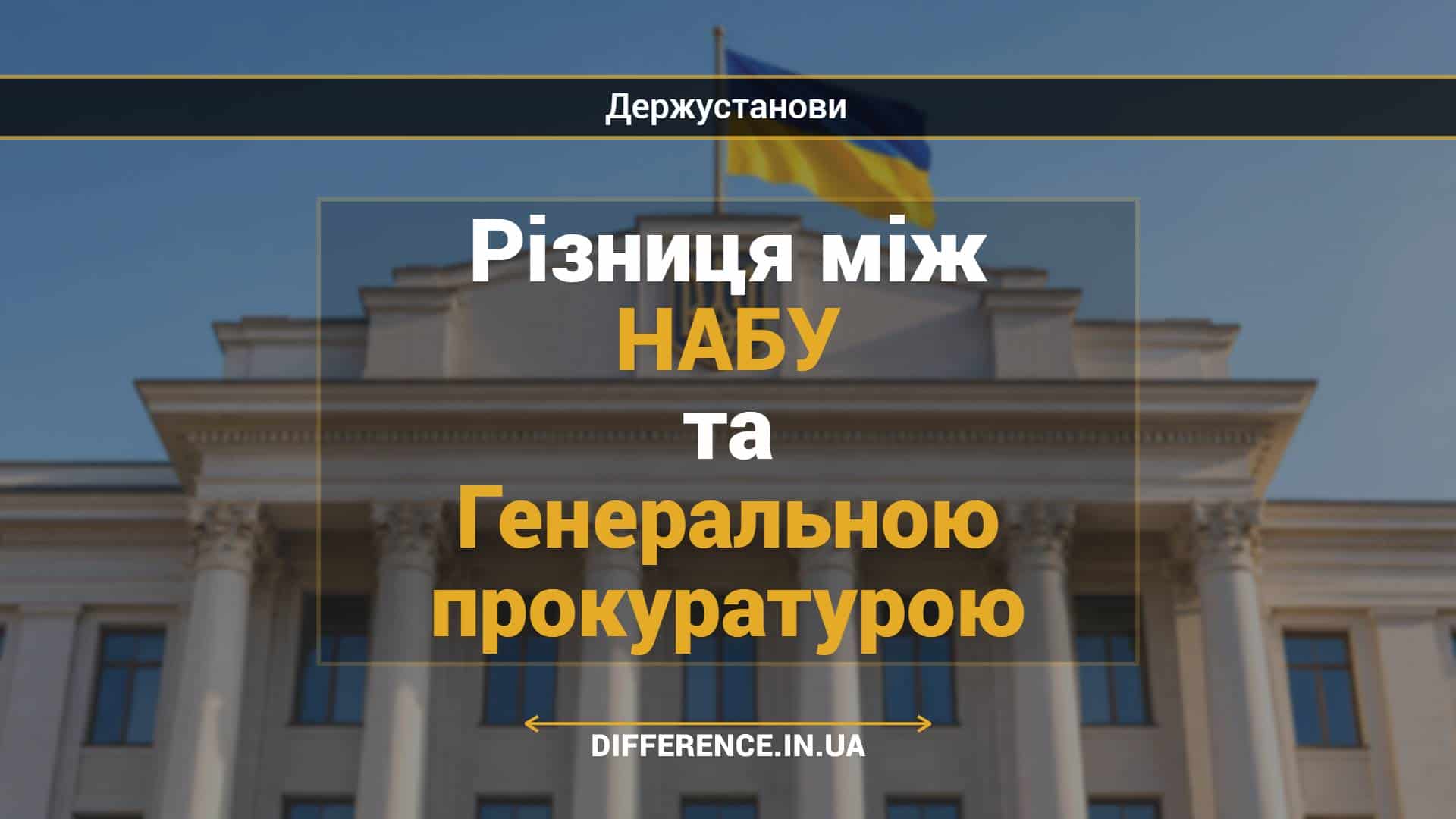 Різниця між НАБУ та Генеральною прокуратурою