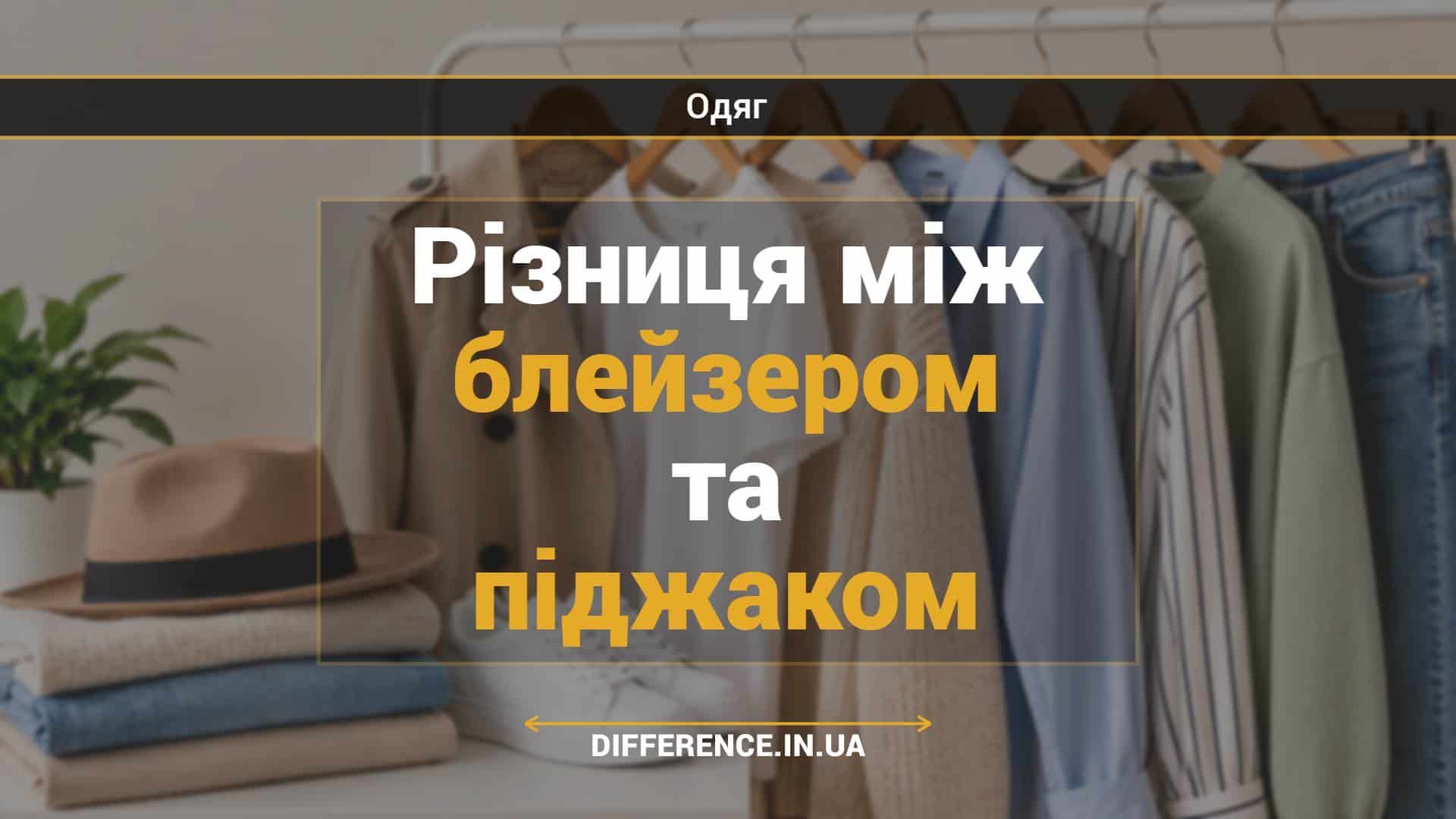 Різниця між блейзером та піджаком