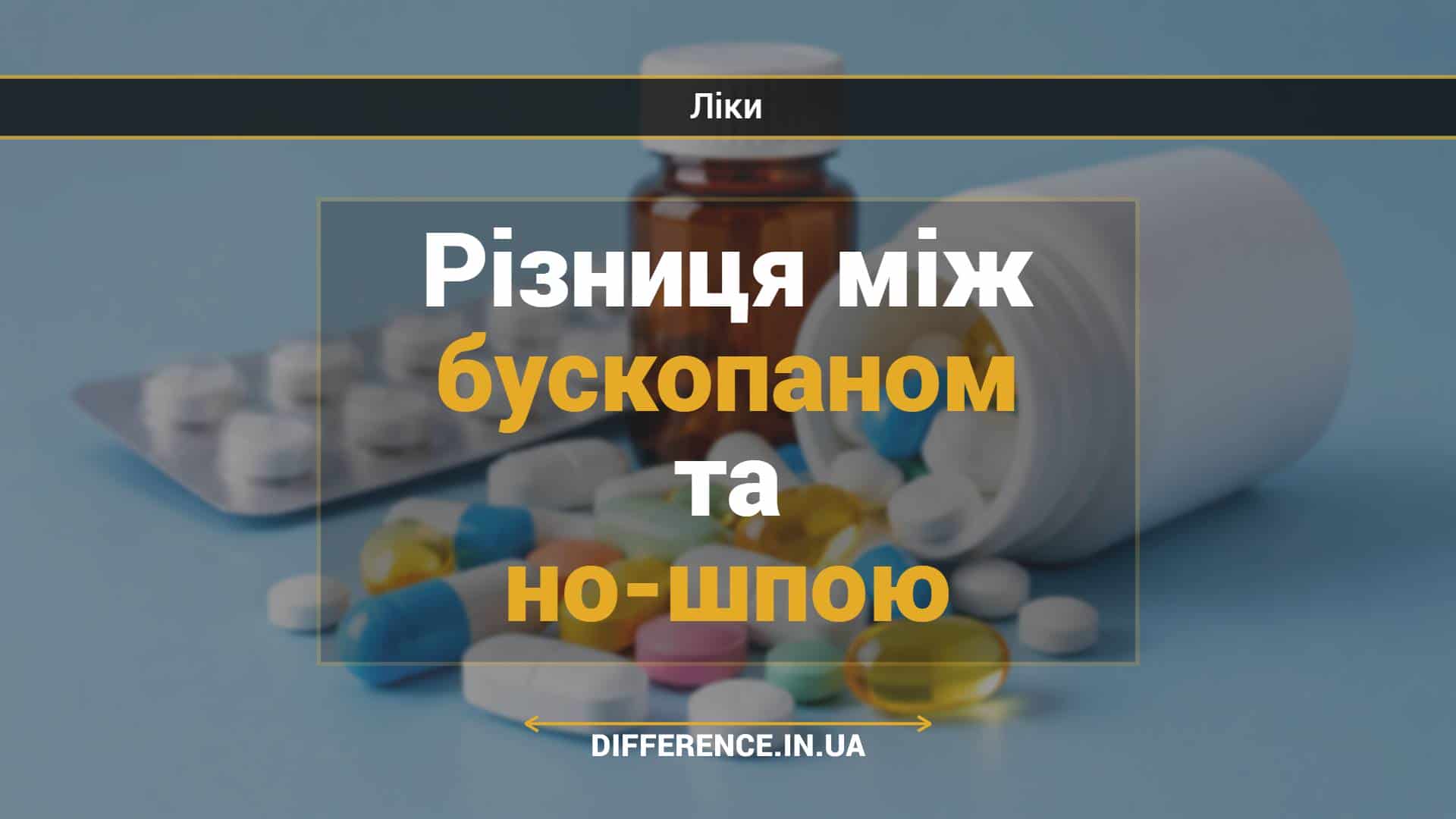 Різниця між бускопаном та но-шпою