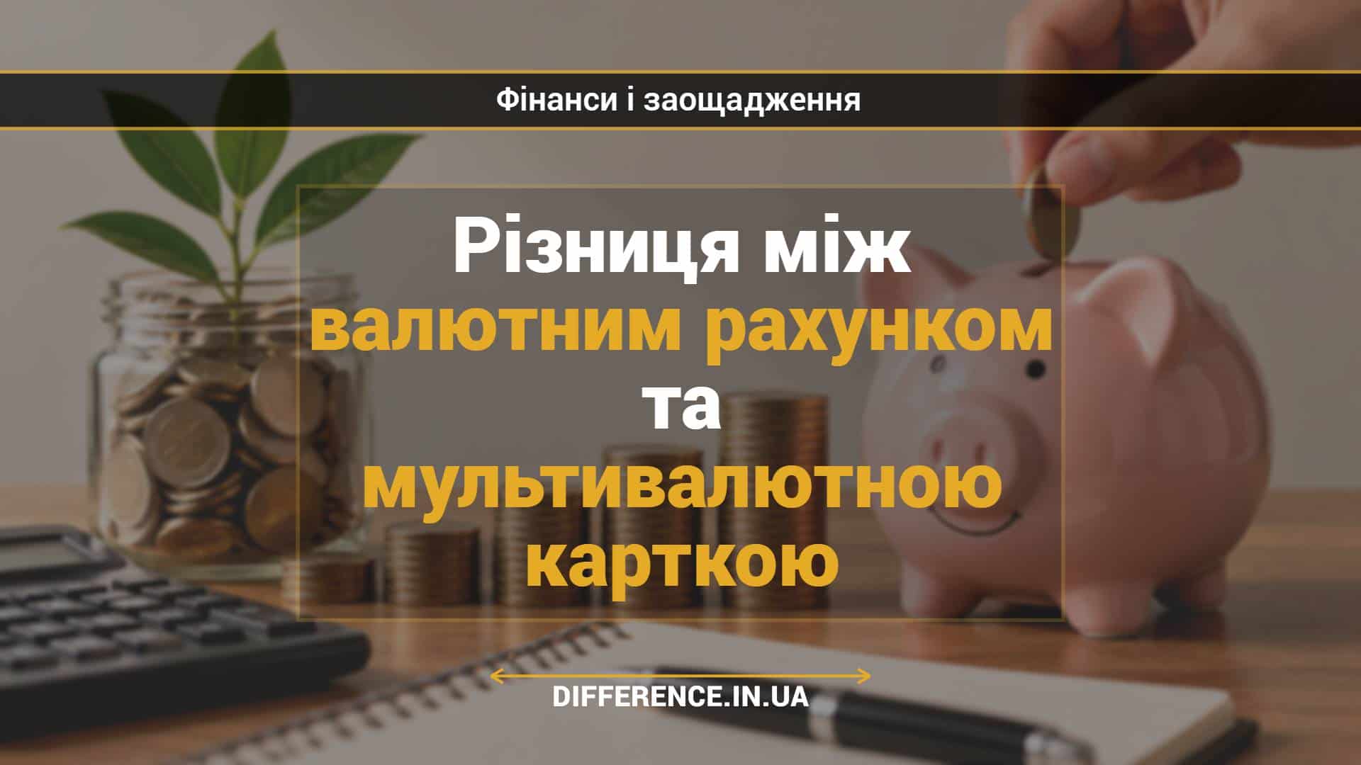 Різниця між валютним рахунком та мультивалютною карткою