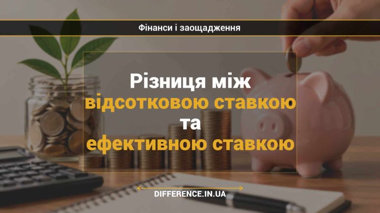 Різниця між відсотковою ставкою та ефективною ставкою