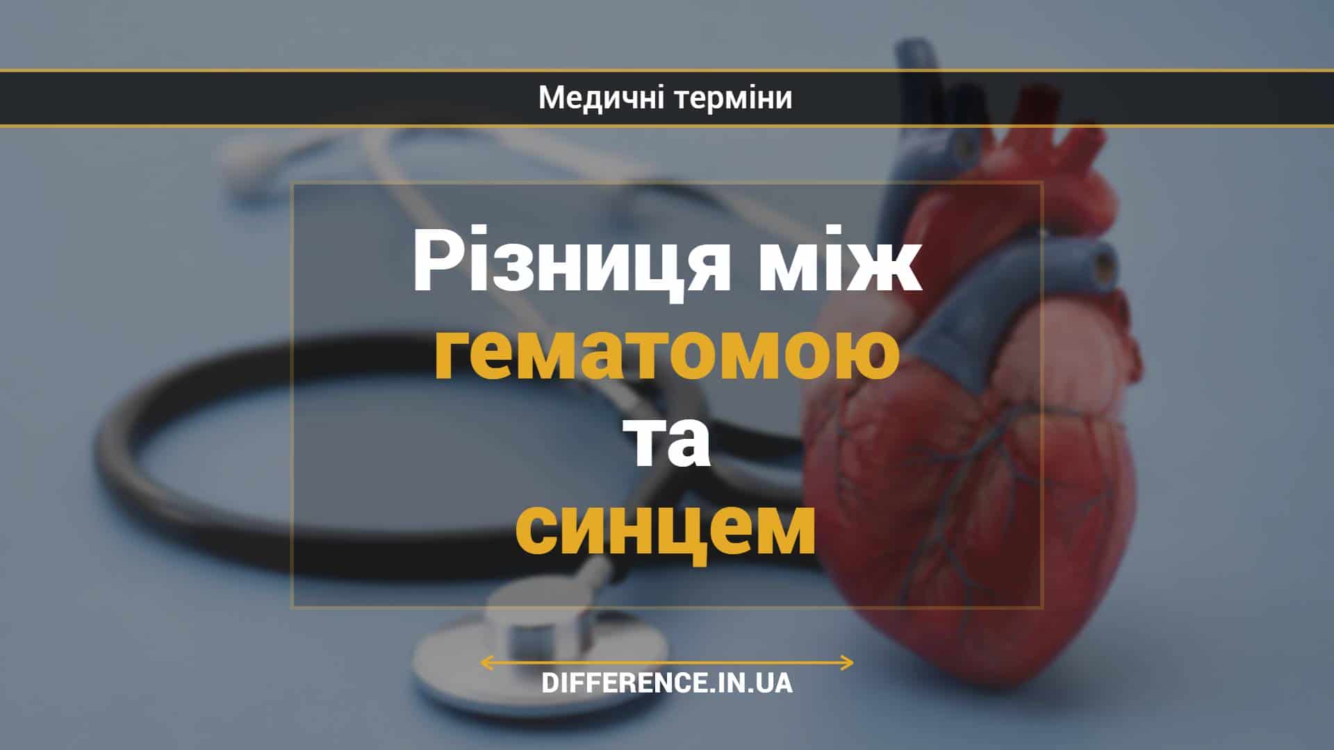Різниця між гематомою та синцем