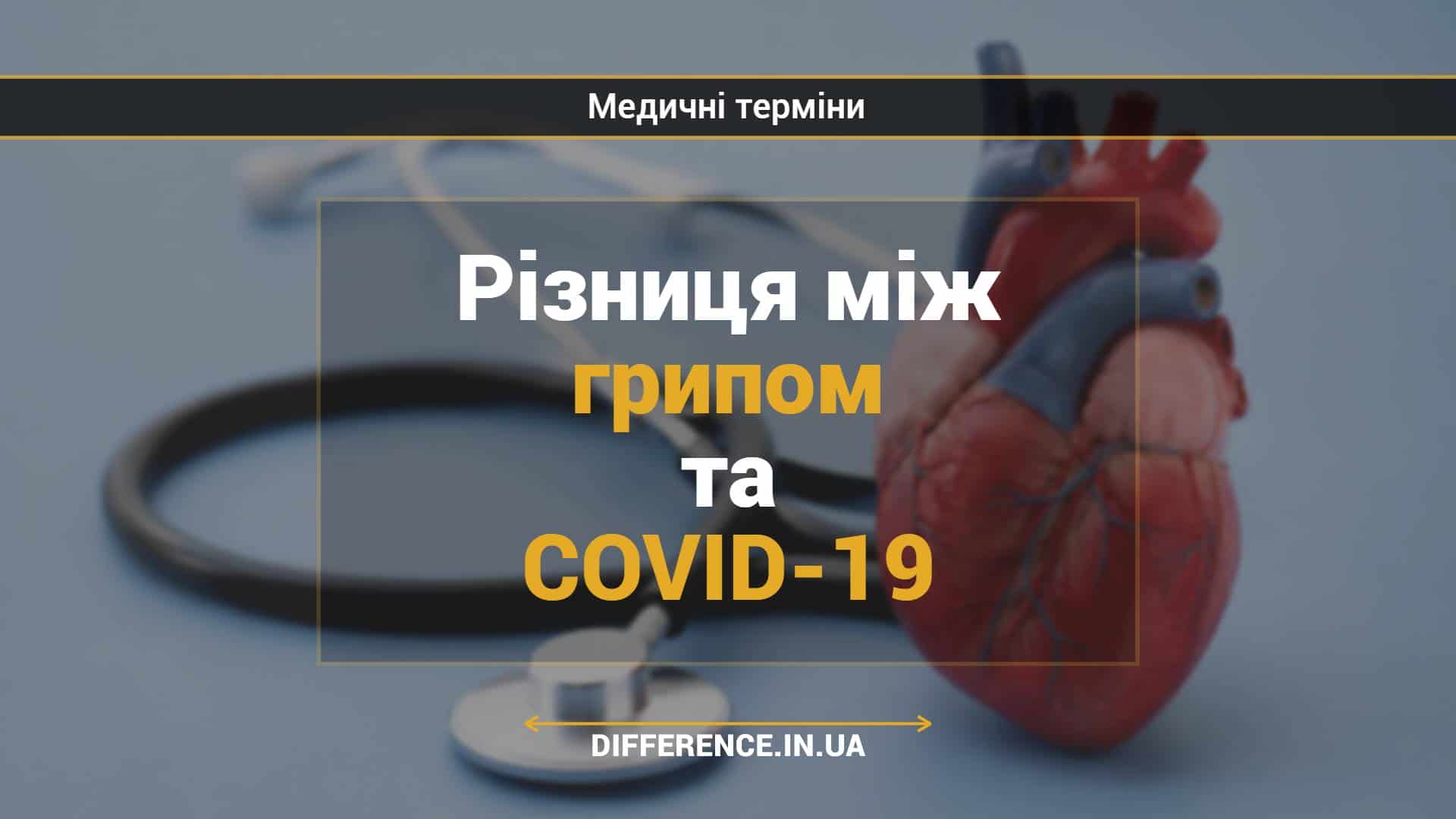 Різниця між грипом та COVID-19