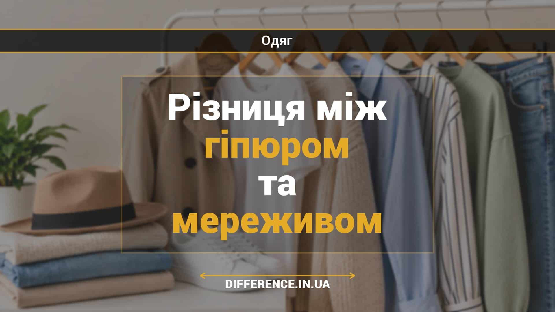 Різниця між гіпюром та мереживом