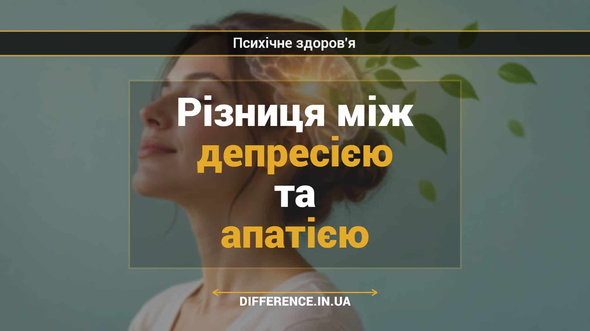 Різниця між депресією та апатією