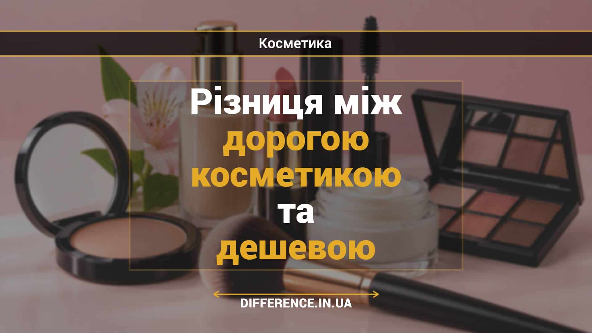 Різниця між дорогою косметикою та дешевою