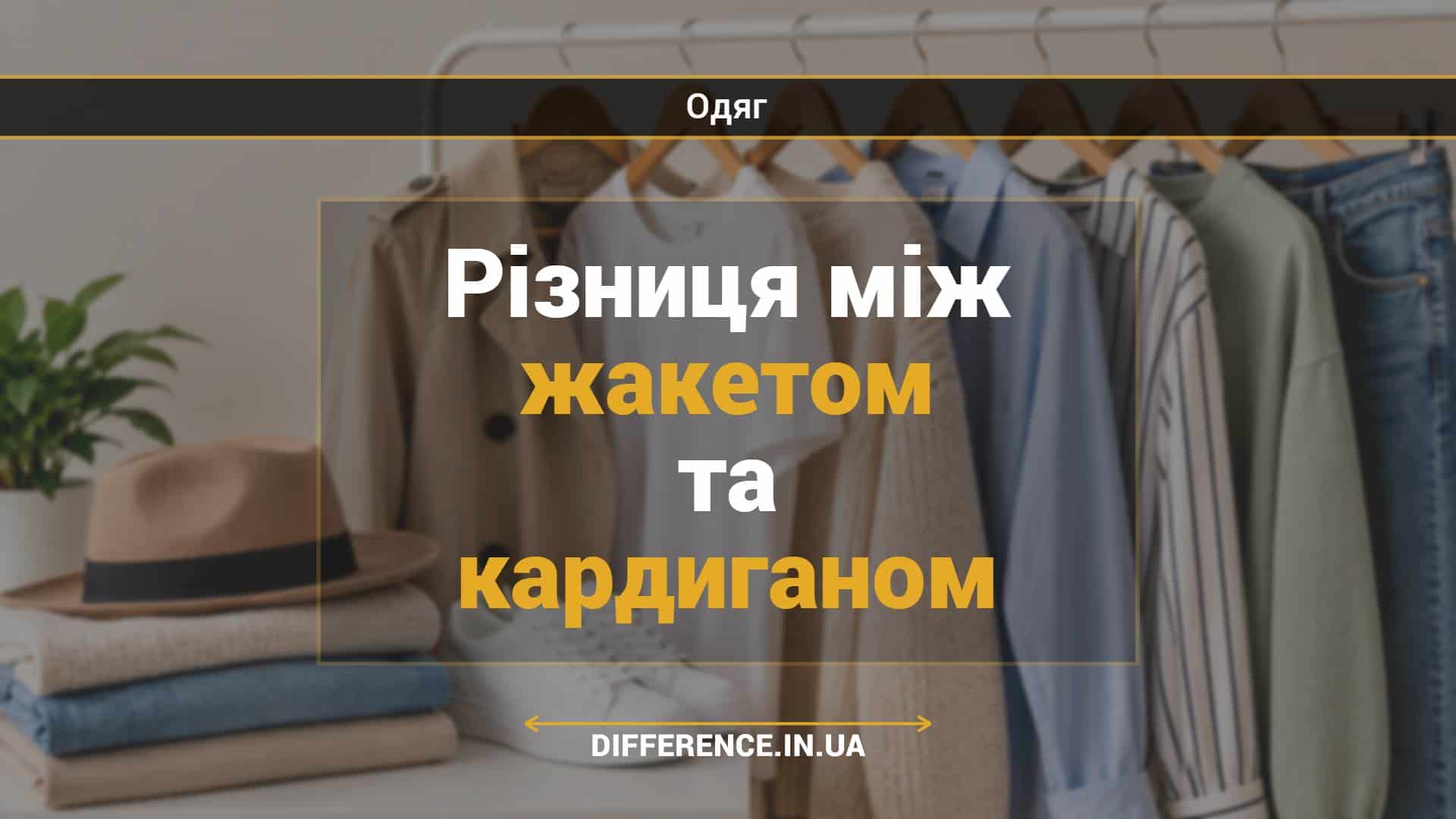 Різниця між жакетом та кардиганом